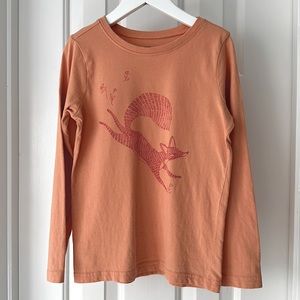 Tea Collection Fox Tee, Long Sleeve
